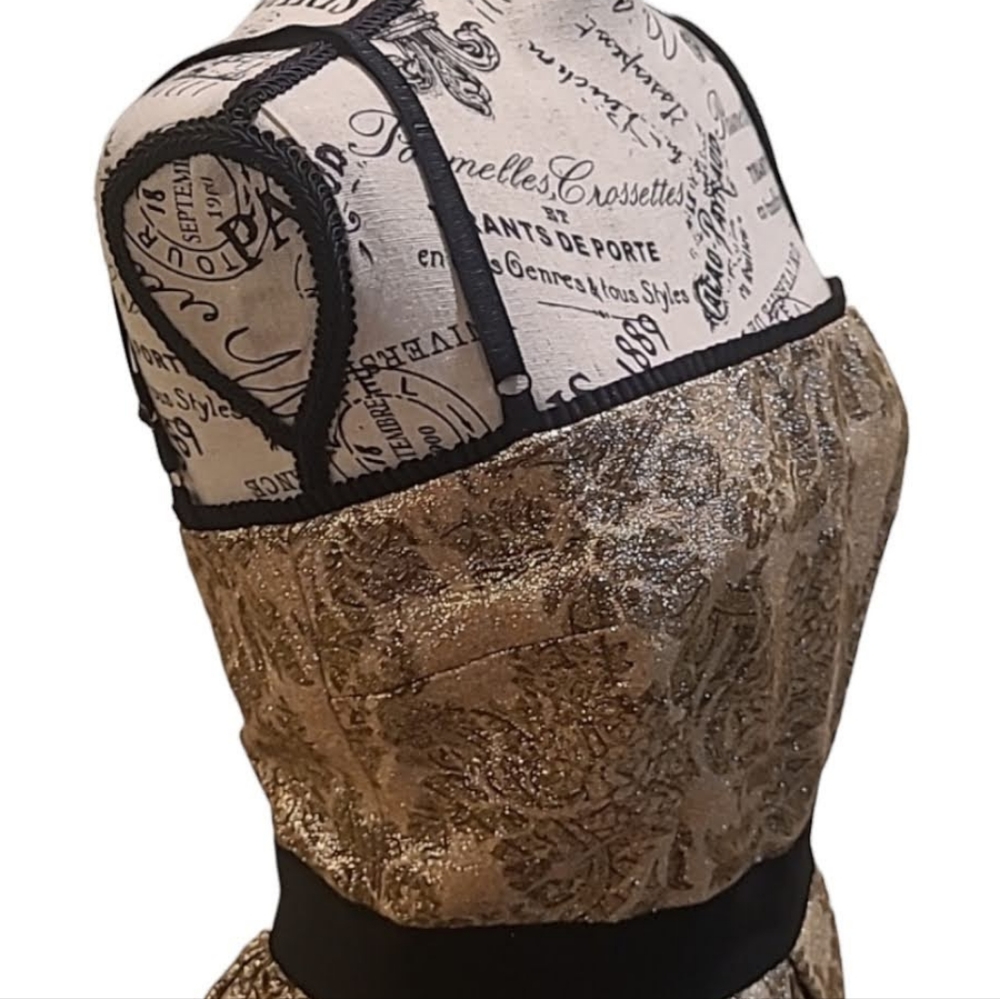 Dolce & Gabbana Size 42 Gold Leaf Dress - Picture 8 of 13